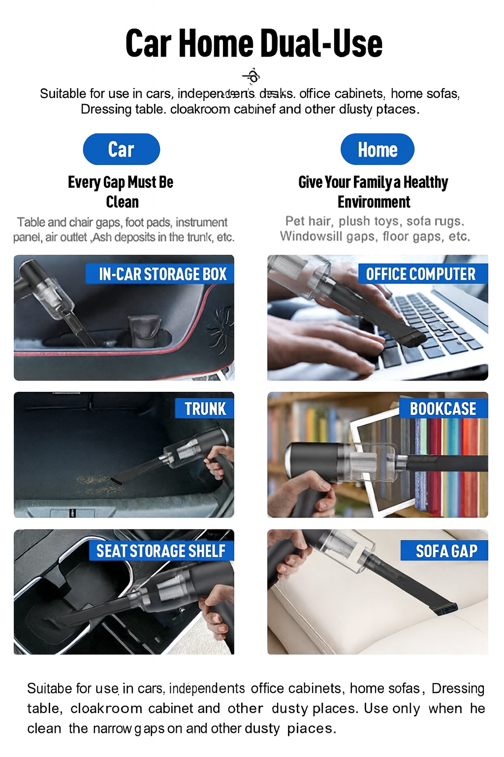 2 in 1 Wireless Vacuum Cleaner